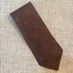 Burberrys of London Vintage 100% Silk Tie, Late 80s/90s, Burgundy Pattern